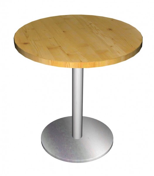 Tisch mit Metallstützfuß